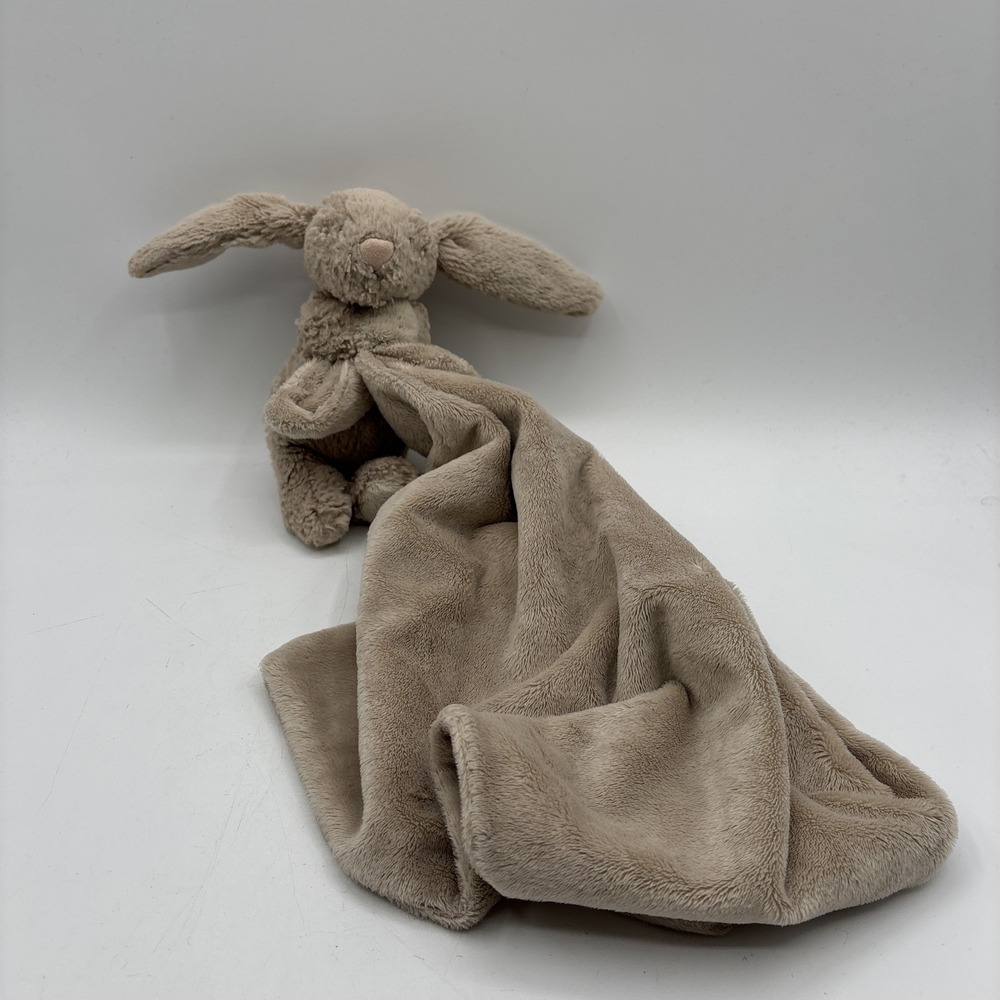 Jellycat Baby Bashful Blue Bunny Rabbit Plush Lovey Security Blanket